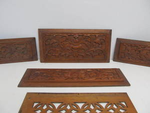 lot 277 image: Group of Antique Architectural Wood Panels