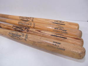 lot 84 image: 4 Vintage Wooden Professional Model Baseball Bats - Appear to be Authentic Game Used Bats