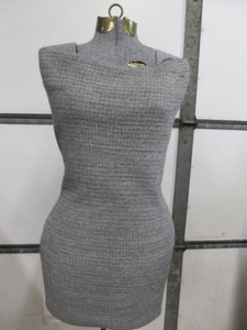 lot 97 image: Vintage ACME Miracle Stretch Female Dress Form wOriginal Iron Base