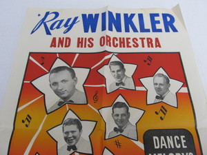 lot 200 image: Original 1940s Era RAY WINKLER & Orchestra Concert Poster 