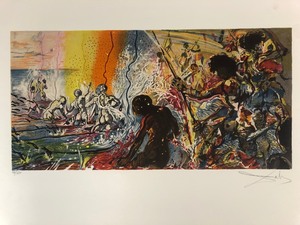 lot 103 image: Genuine Signed Numbered SALVADOR DALI Unframed Lithograph - Hawaiian Fisherman