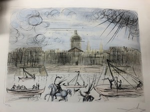 lot 101 image: Genuine Signed Numbered SALVADOR DALI Unframed Lithograph - Venice