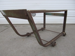 lot 320 image: Antique Industrial Rolling Warehouse Cart