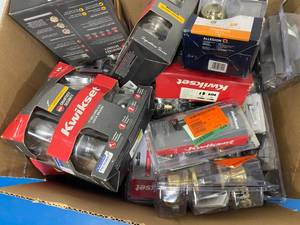 lot 70 image: Huge Lot of Kwikset and various brands - door knobs, locks, digital entry locks, & More
