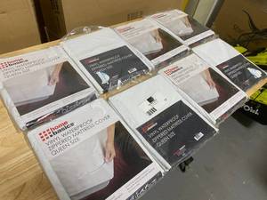 lot 18 image: HOME BASICS - Lot of 8 Waterproof Queen Matress Covers