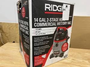 lot 27 image: RIDGID 14 Gallon 2-Stage HEPA Commercial WetDru Vac