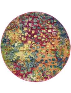 lot 30 image: UNIQUE LOOM Jardin Ivy Multi 4  Diameter Rug