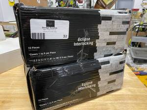 lot 32 image: MSI 2-cases Eclipse Interlocking 12 x 12 x 8mm Metal Stone Mesh-Mounted Mosaic Wall Tile (10 Sq. Ft  Case)