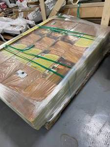 lot 41 image: TRAFFIC MASTER 13-cases Gladstone Oak 7 mm Thick x 7-23 in. Wide x 50-45 in. Length Laminate Flooring (24.24 sq. ft.  Case)