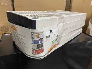 lot 46 image: HDX 36 W x 72 H x 18 D - 5-shelf Plastic Ventilated storage unit