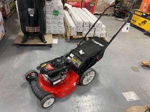 lot 52 image: TROY-BILT 21 in. 160 cc Honda Gas Walk Behind Push Mower with High Rear Wheels and 3-in-1 Cutting TriAction Cutting System