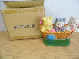 Lot of 3 Cast Iron Cat Door Stops