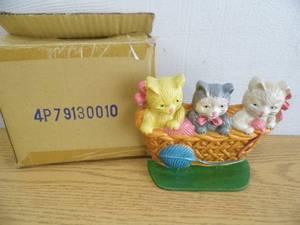 Lot of 3 Cast Iron Cat Door Stops