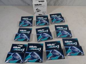 lot 151 image: 10 New Boxes of Gillette Mach 3 Razor Cartidges