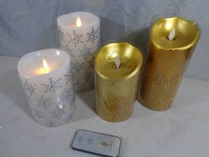 lot 155 image: 4 Luminara Flameless Canldes w Remote