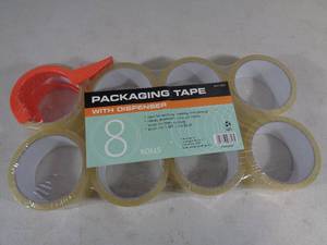 lot 161 image: 8 Rolls of Packing Tape with Dispenser