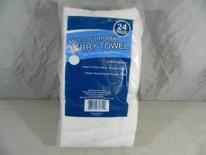 lot 13 image: New 24 Pack of Multi Purpose Terry Towels