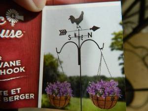lot 23 image: New Rooster Weathervane Sheperds Hook
