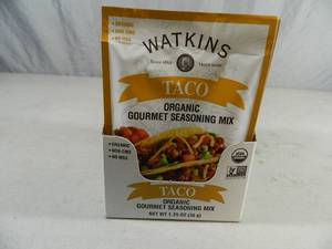 lot 35 image: New 12 Pack of Watkins Taco Seasoning