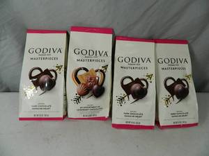 lot 134 image: 4 New Bags of Godiva Chocolates