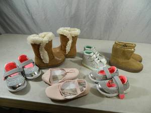lot 178 image: 6 New Pairs of Little Girls Shoes and Boots
