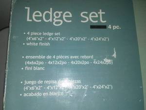lot 163 image: Wall hanging ledge shelf set, new