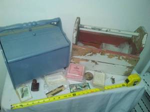 lot 177 image: Vintage sewing, wood boxes and more.