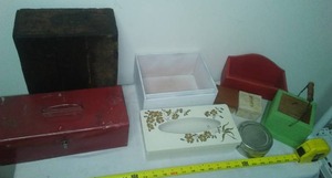 lot 180 image: 9 - canisters and boxes.