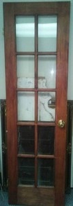 lot 195 image: 10 lite glass wood doors