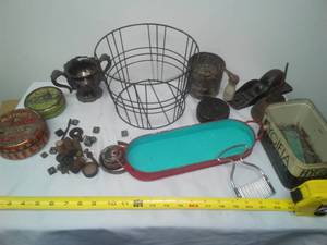 lot 220 image: Tins, tools, hardware, Watkins