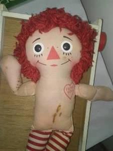 lot 225 image: 26 x 15 Doll Crib & toys
