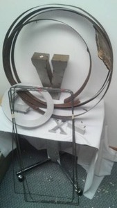 lot 236 image: Metal Misc. Barrel Rings, Letters, quilting frames