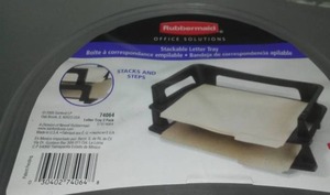 lot 250 image: Office & Rubbermaid letter trays and more plus tote