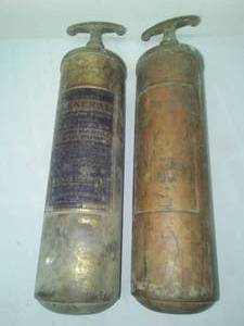 lot 300 image: 2 Antique Fire Extinguishers