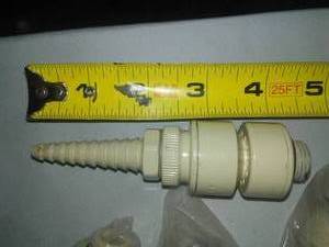 lot 302 image:  in. screw in gas outlets, 5 x hardware.