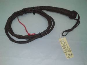 lot 320 image: Bull whip hand braided Leather