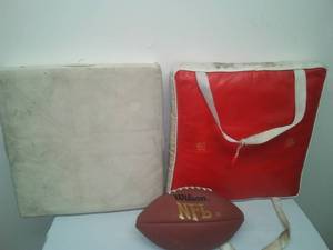 lot 337 image: Baseball base, throw float, football - Jr. Wilson