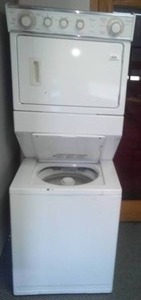 lot 344 image: Stackable Washer Dryer working condition Whirlpool