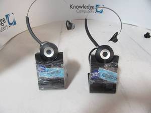 Lot of 2 Jabra Headsets wpower adapters