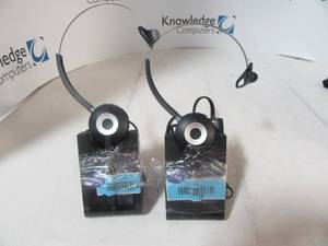Lot of 2 Jabra Headsets wpower adapters