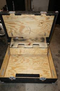 lot 24 image: Large Wood Audio Mixer Road Case