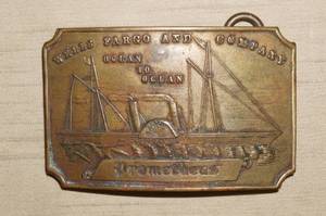 lot 63 image: Tiffany Wells Fargo Belt Buckle