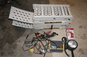 lot 103 image: Metal Car Ramps and Automotive Accessories