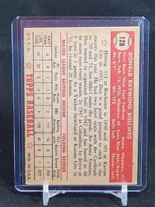 lot 2 image: 1952 Topps Baseball Card Don Bollweg