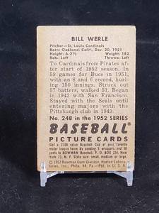 lot 8 image: 1952 Bowman Baseball Cards (9) Lot