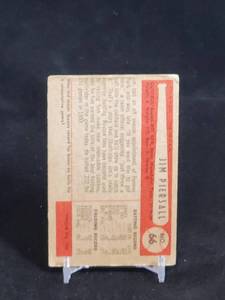 lot 15 image: 1954 Bowman baseball Jim Piersall Card # 66