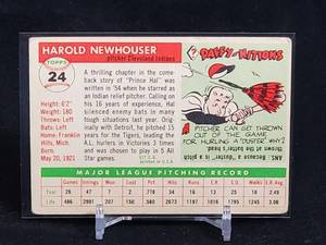 lot 17 image: 1955 Topps Baseball Hal Newcombe Card # 24