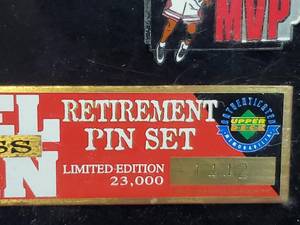 lot 70 image: Upper Deck Michael Jordan Retirement Pin Set Limited Edition 1442  23000
