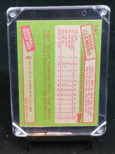 lot 73 image: 1985 Topps Baseball Roger Clemens Rookie Card # 181