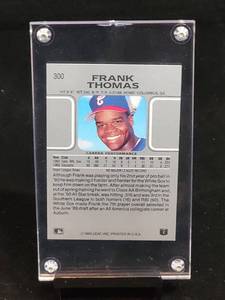 lot 101 image: 1990 Leaf Baseball Frank Thomas Rookie Card # 300
